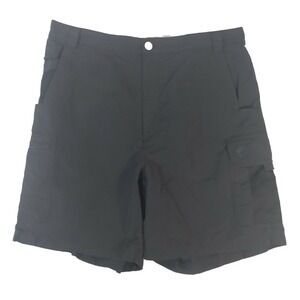 Reel Legends‎ Cargo Shorts Mens L Black Comfort Waist Dri Fit Fishing